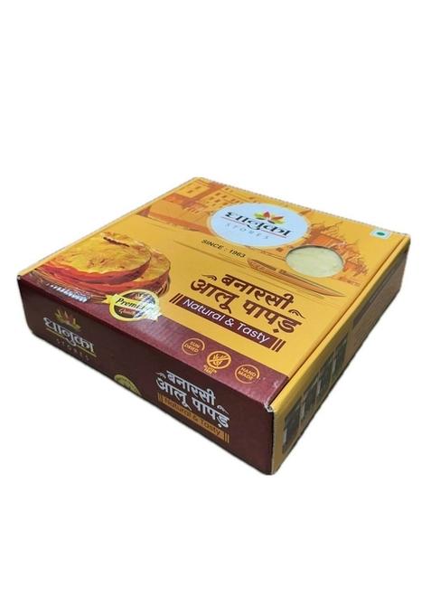 Dhanuka Banarasi Aloo Papad (Rock Salt) l Handmade Potato Papad for Vrat l Traditional U.P. Style l Crispy & Crunchy Snack l 1kg Box