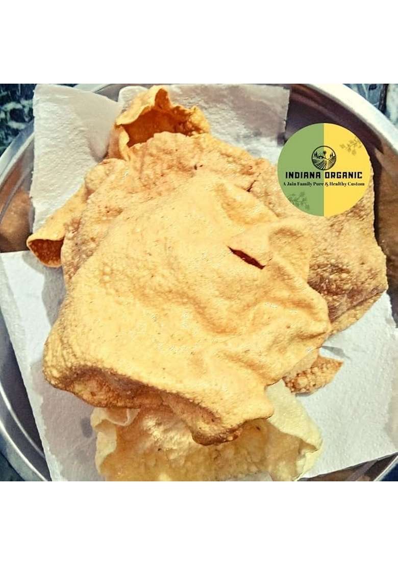 Indiana Organic Kichiya Papad|Khichiya|Traditionally Authentic Made By Hand|Full Size Kicha Papad-500 Gram (Corn, Makki Kichiya) - Indya