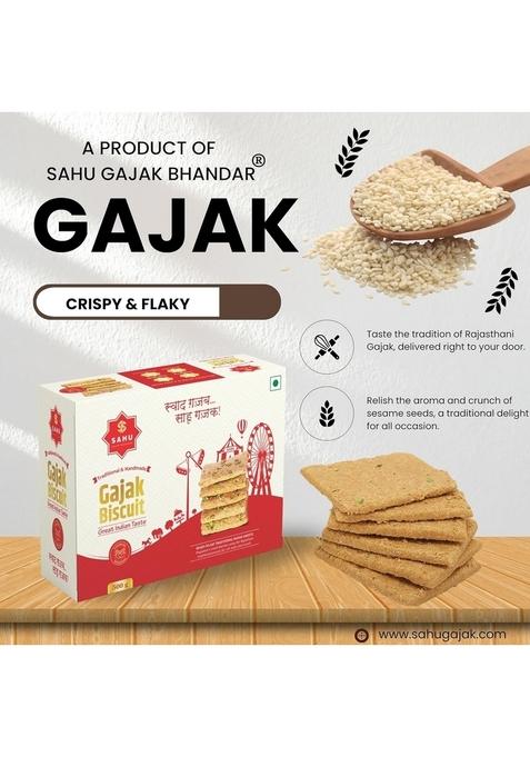 Sahu Gajak Bhandar Khasta Gud Gajak 500g | Til Gud | Till Patti | Gachak | Gur Tilkut | Jaggery Sweets | No Preservatives | Made With Cow Ghee | Traditional Snack