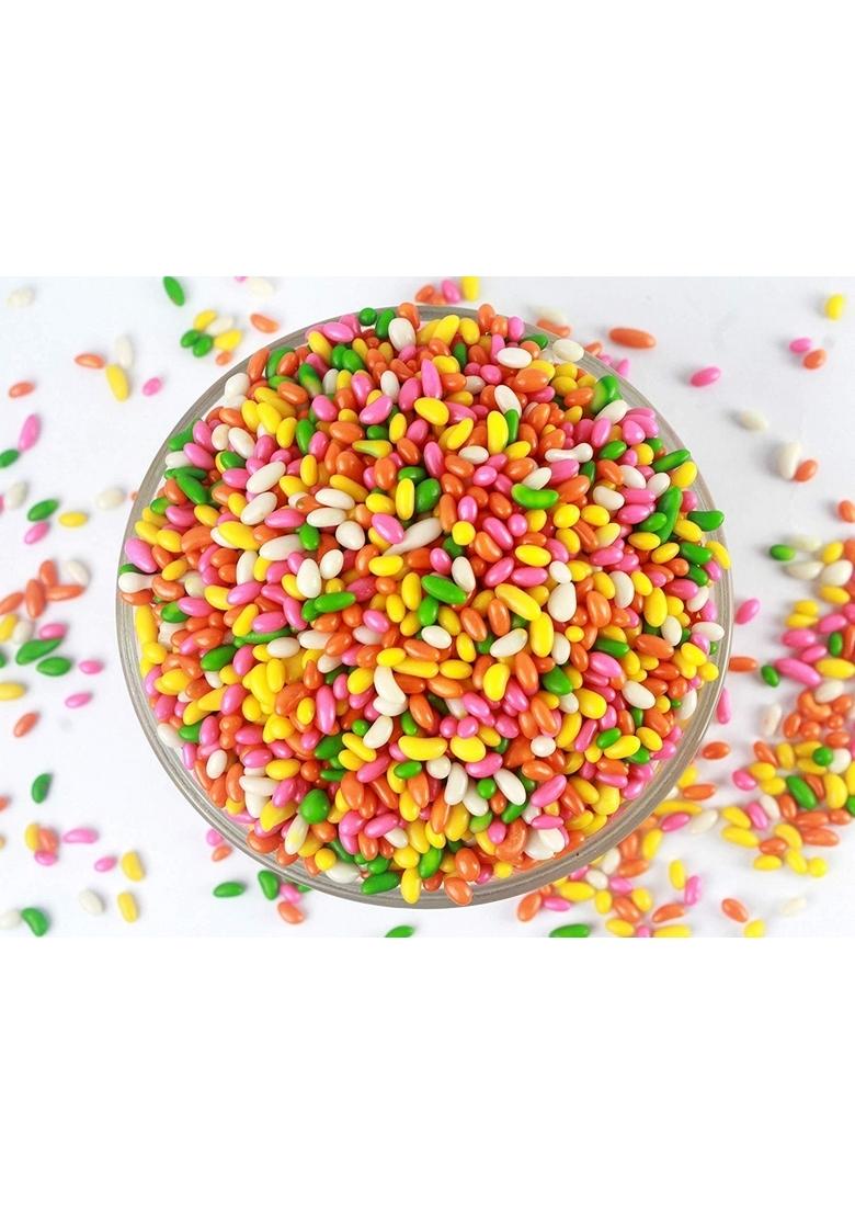 Dhawak Colourful Sugar Coated Saunf | Sweet Fennel Seeds Refreshing Mouth Freshener Digestive Aid Snack Festive Treat Flavorful After Meal Tasty Mukhwas