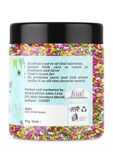 Dhawak Colourful Sugar Coated Saunf | Sweet Fennel Seeds Refreshing Mouth Freshener Digestive Aid Snack Festive Treat Flavorful After Meal Tasty Mukhwas
