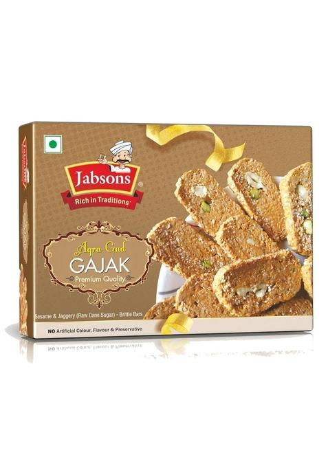Jabsons Agra Gud Gajak - 200G | Made With Sesame Seeds Sweets Jaggery Gazak Traditional Crispy Festival Snacks Winter