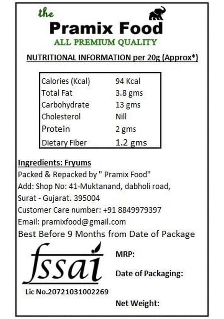 Pramix Nagli Fryums Ready To Fry Papad | Microwave Indian Snacks Crunchy & Tasty Ragi Fryums, 250G