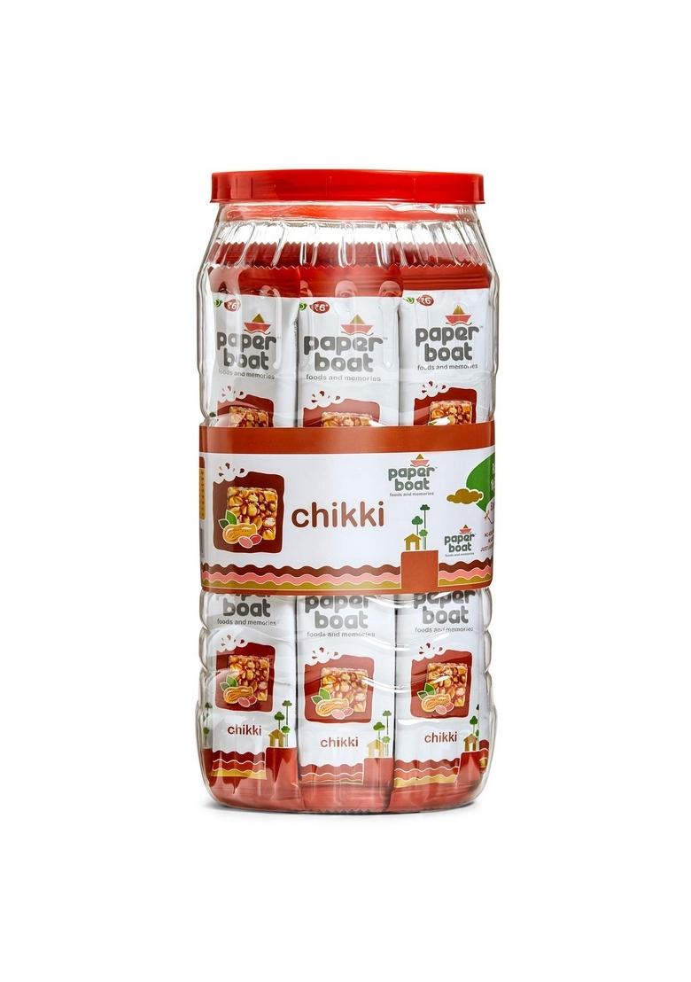 Paper Boat Chikki Jar, Peanut Bar, No Added Preservatives And Colours | Gajak Sweets Made With Jaggery Gazak (50 Pieces, 16G Each 800 G)