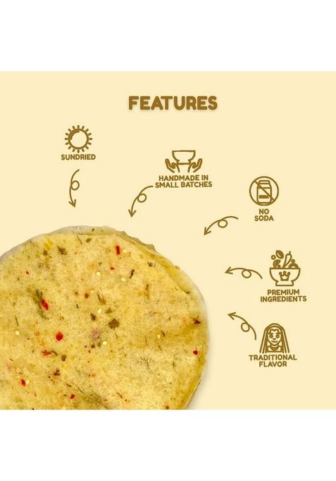 Being Bania Aloo Papad,100% Natural And Handmade|Banarasi Papad|Potato Papads (Pack Of 2)),900 Gram