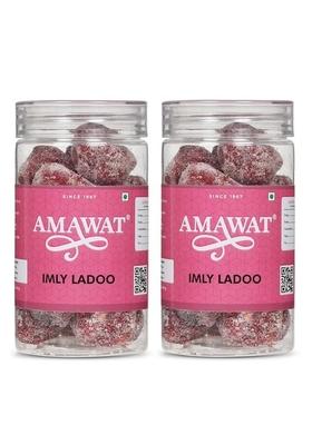 Amawat Imly Ladoo With Seed (300 Gm; Pack Of 2) | Digestive Churan Tasty Tamarind Ladu Hygienically Packed Traditional Pachak Khatta Mitha Imli