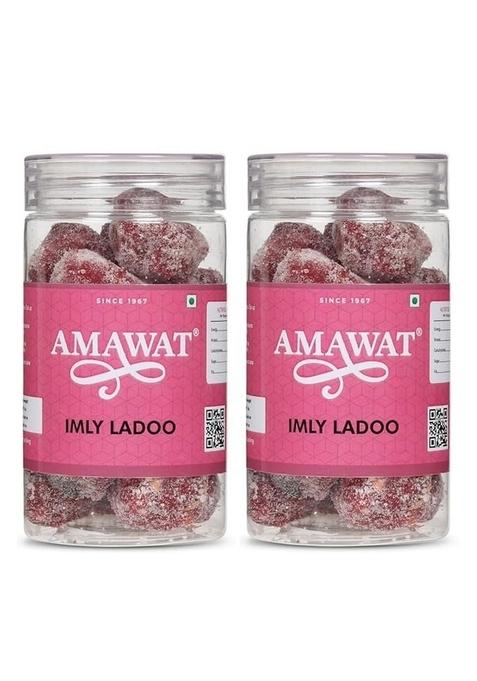 Amawat Imly Ladoo With Seed (300 Gm; Pack Of 2) | Digestive Churan Tasty Tamarind Ladu Hygienically Packed Traditional Pachak Khatta Mitha Imli