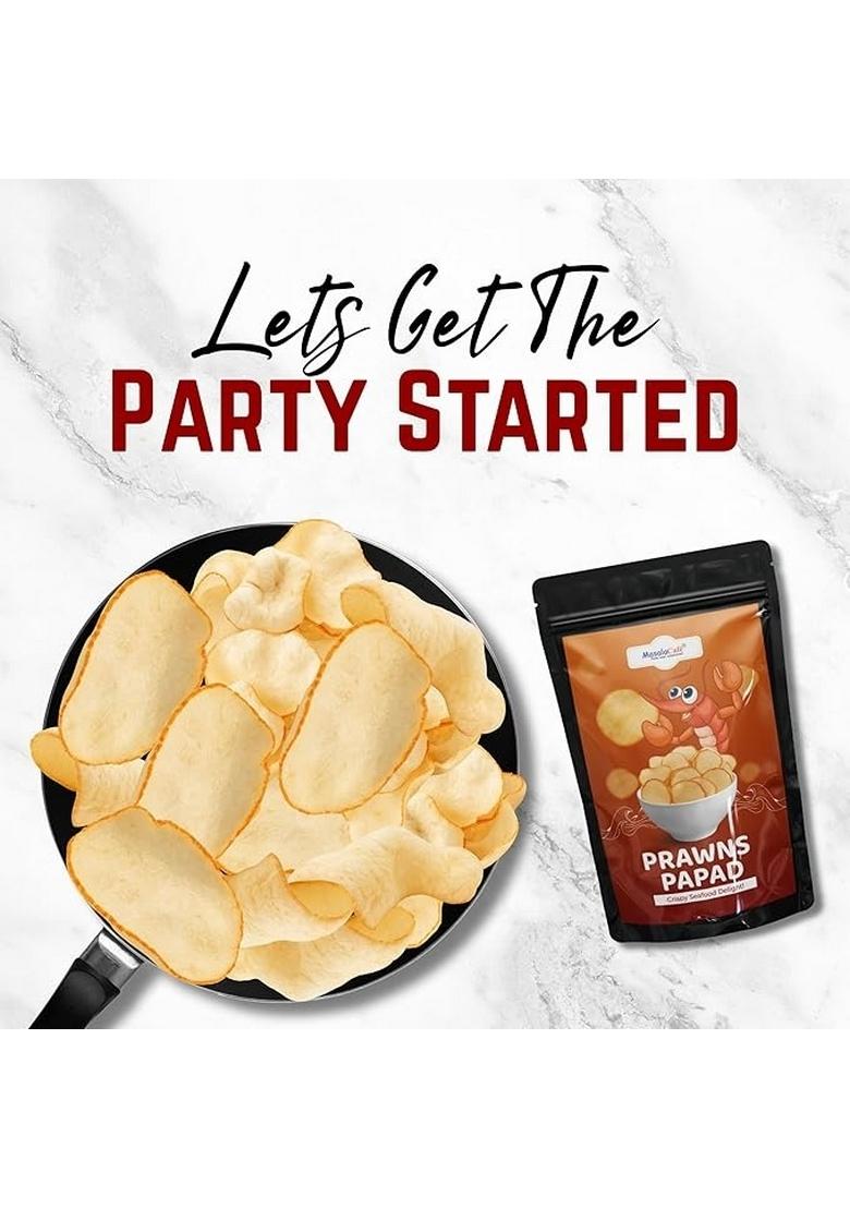 Masala Cafe Prawns Papad | Fish Sea Food Taste Of India 100% Natural Homemade Indian Snack (250G)