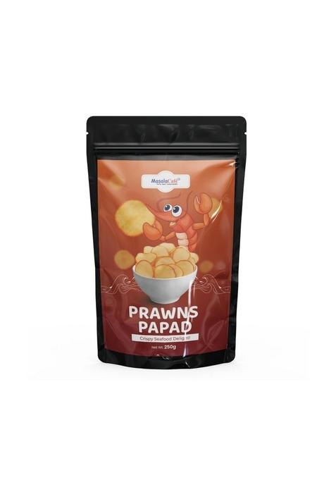 Masala Cafe Prawns Papad | Fish Sea Food Taste Of India 100% Natural Homemade Indian Snack (250G)