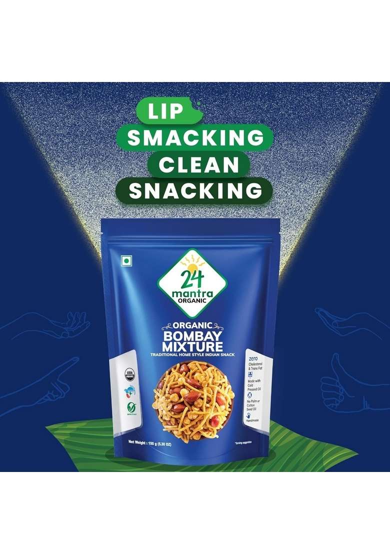24 Mantra Organic Bombay Mixture 150G - Indya