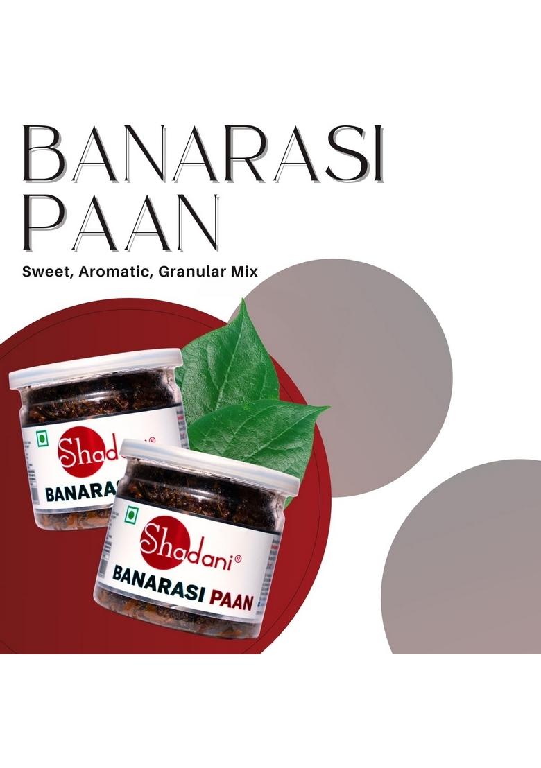 Shadani Banarasi Paan (80G Can) Pack Of 2 Can | Banaras Special After Meal Mukhwas Sweet Meetha Banarsi