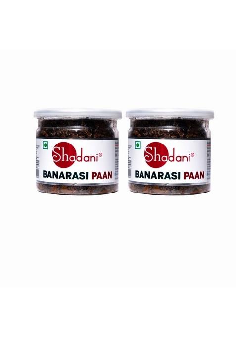 Shadani Banarasi Paan (80G Can) Pack Of 2 Can | Banaras Special After Meal Mukhwas Sweet Meetha Banarsi