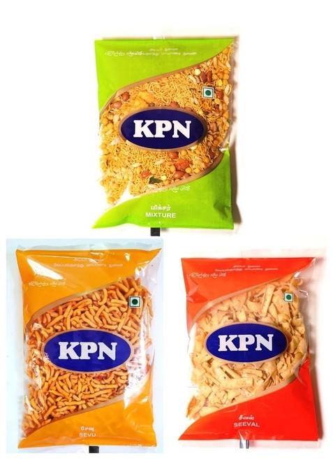 Kpn Kovilpatti Special Mixture | Karasevu Seeval - 600Gm Pack Of 3 X 200Gm