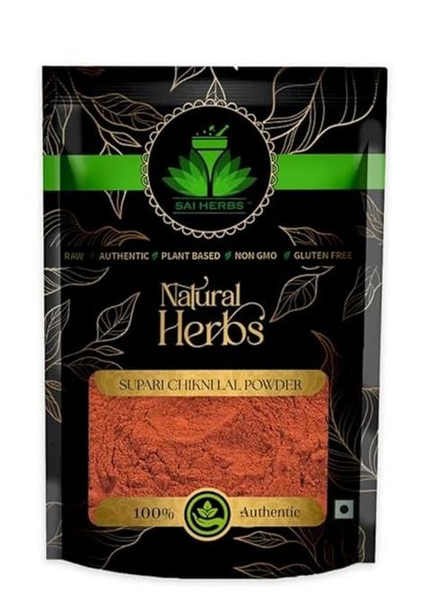 Sai Herbs Supari Chikni Lal Powder - Areca Nut Pure & Natural (100 Grams)