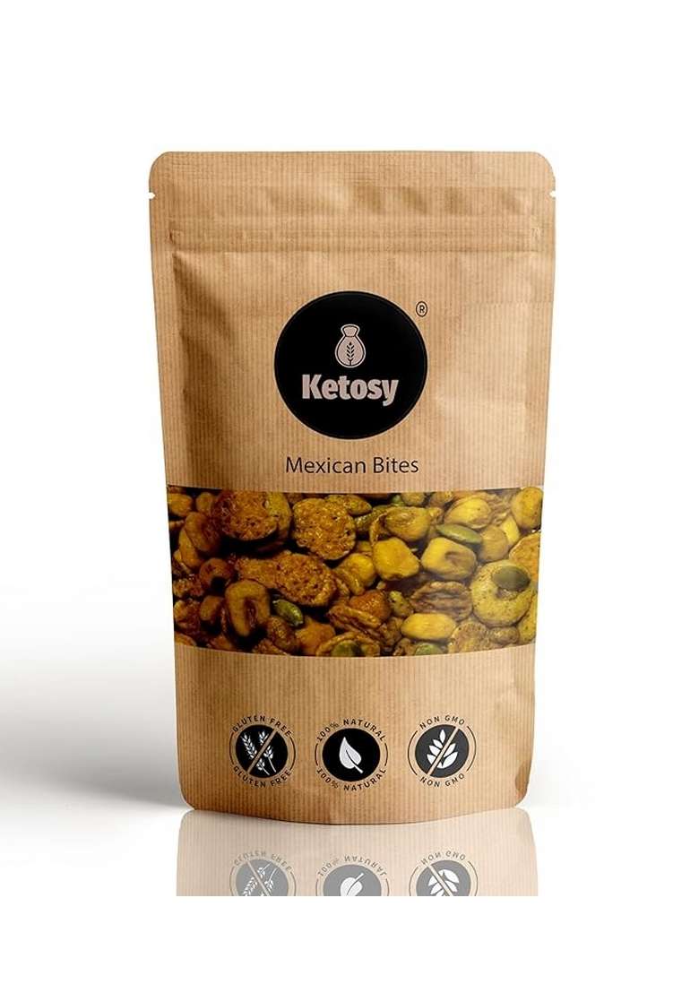 Ketosy Mexican Appetizer Bites 400 Grams, Assorted Flavors | Rice, Corn, Oats And Jowar Puffs With Pumpkin Seeds| Healthy Snacking Mindful Eating Refill Pack - Indya