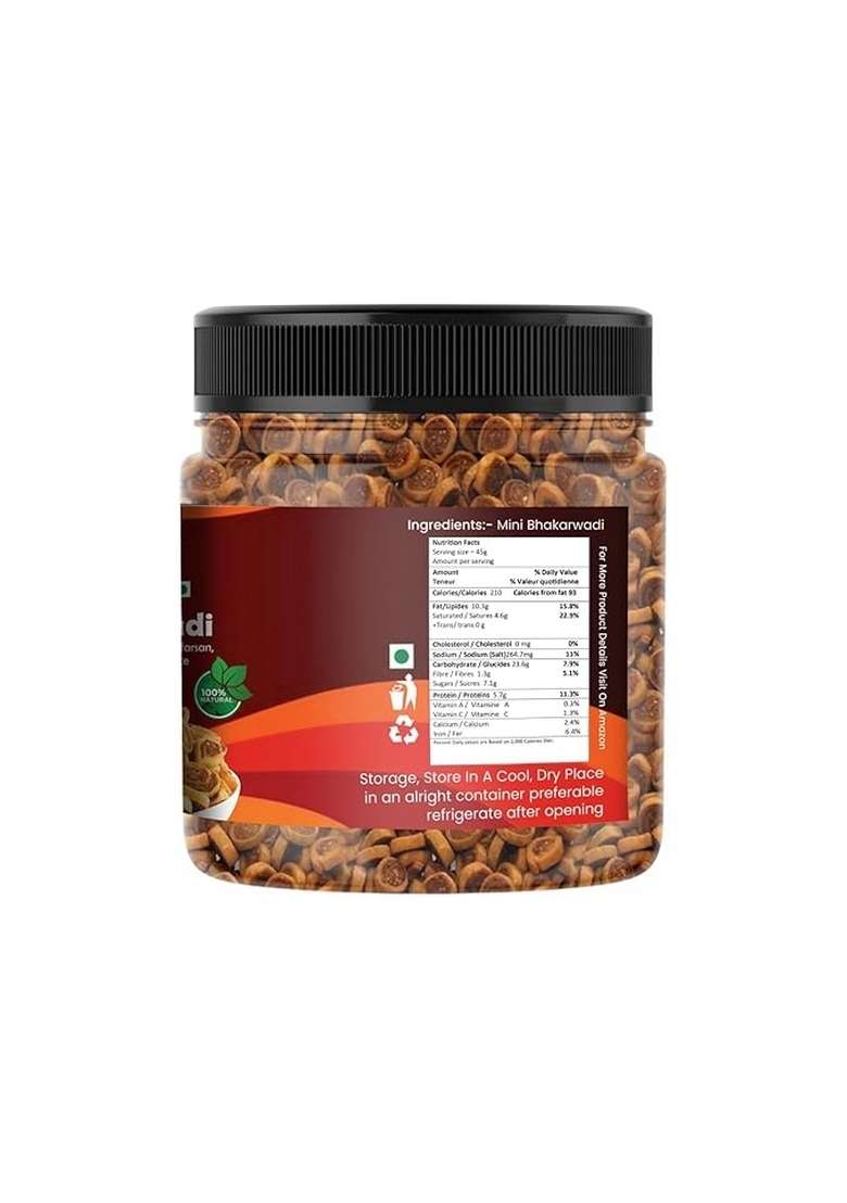 Marwarbites Mini Bhakarwadi 1Kg | Crispy & Tasty Perfect For Tea Time Healthy Baked Namkeen Snack - Munchies - Indya