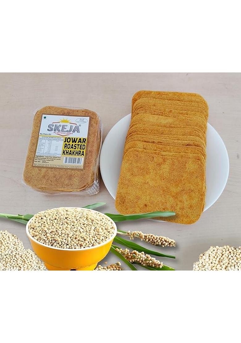 Skeja By Satvik Foods Premium Khakhra Â€“ Made With Sunflower Oil, No Palm Oil Used,Authentic Millet Combo Snack | Roasted & Crispy Healthy Anytime (Millet Combo)