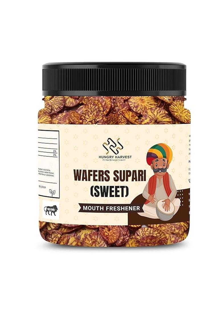 Hungry Harvest Supari Wafers | Chips Mouth Freshener (Mukhwas, Soft & Sweet) [Jar Pack] (200 Grams Pack Of 1 200 Gram))