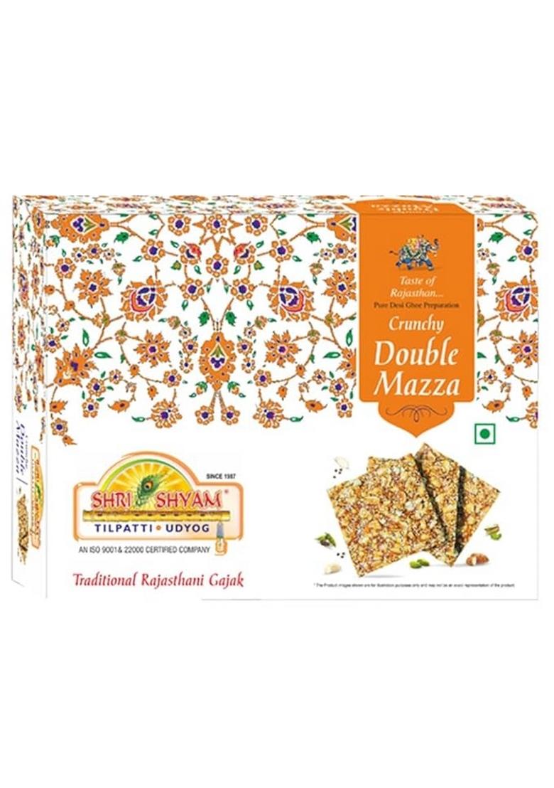 Shree Shyam Crispy & Flaky Biscuit Peanut Tilaptti Gud Gajak (Chikki) Â€“ Made With Jaggery Peanuts | Indian Winter Diwali Sweets 500G