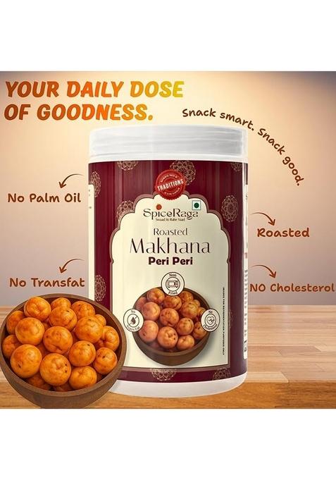 Spiceraga Healthy Makhana Combo (70G X 3) Total 210G | Cream & Onion Cheese Crunch Flavour Peri No Palm Oil Trans Fat Preservatives Snack Pack Of 3 Fox Nut (Pack