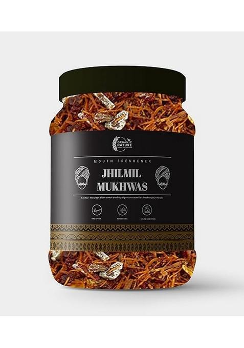 Organic Nature Home Made Jhilmil Supari Mukhwas 150 Gms Mouth Freshener [Jar Pack]