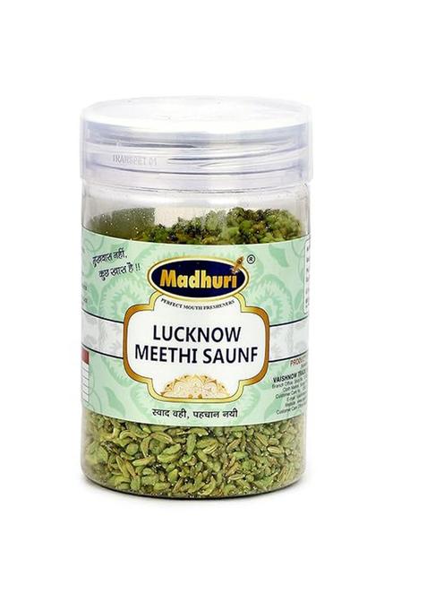 Madhuri Lucknow Meethi Saunf Mouth Freshener | Sweet Flavored | Traditional Indian Digestive Mukhwas LUCKNOW SAUNF 160GM PACK OF 3