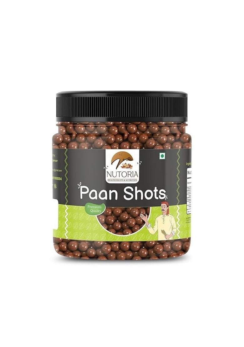 Nutoria Health Fruits & Nutrition Pan Shots Mukhwas Mouth Freshener | Refreshing Paan Flavour Candy Balls | Flavored Digestive Mukhwas | After-Meal Snack | Pan Laddu