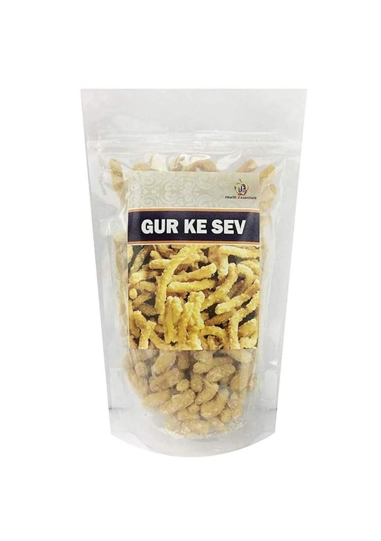 Jioo Organics Jaggery Meethe Gud Ki Sev | Besan Sev Coated with Gud | Pack of 1 | 200 Gram