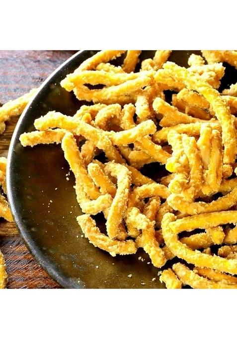Jioo Organics Jaggery Meethe Gud Ki Sev | Besan Sev Coated with Gud | Pack of 1 | 200 Gram