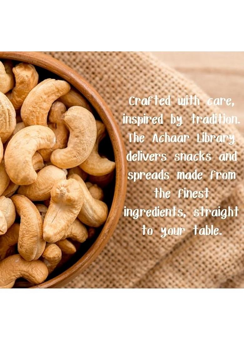 The Achaar Library Cashew Honey Shortbread | Cookies with Roasted Cashews and Honey | Indian Style Biscuits | Baked Snack for Tea Time | Suitable for Home, Office, Travel & Gifting