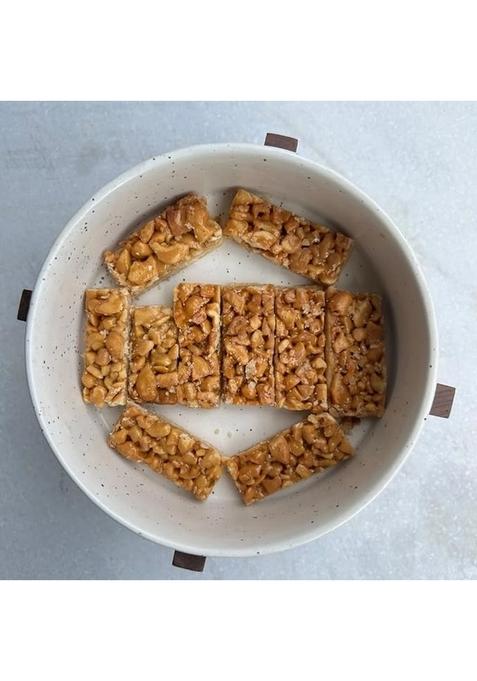 The Achaar Library Cashew Honey Shortbread | Cookies with Roasted Cashews and Honey | Indian Style Biscuits | Baked Snack for Tea Time | Suitable for Home, Office, Travel & Gifting