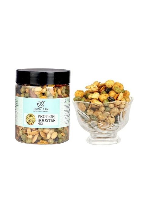 Wellnuts & Co. Protein Booster Mix Healthy Nut & Seed Trail Mix High Protein, Gluten-Free Snack Energy-Rich Roasted Mix for Gym, Office & Travel â€“ 200g