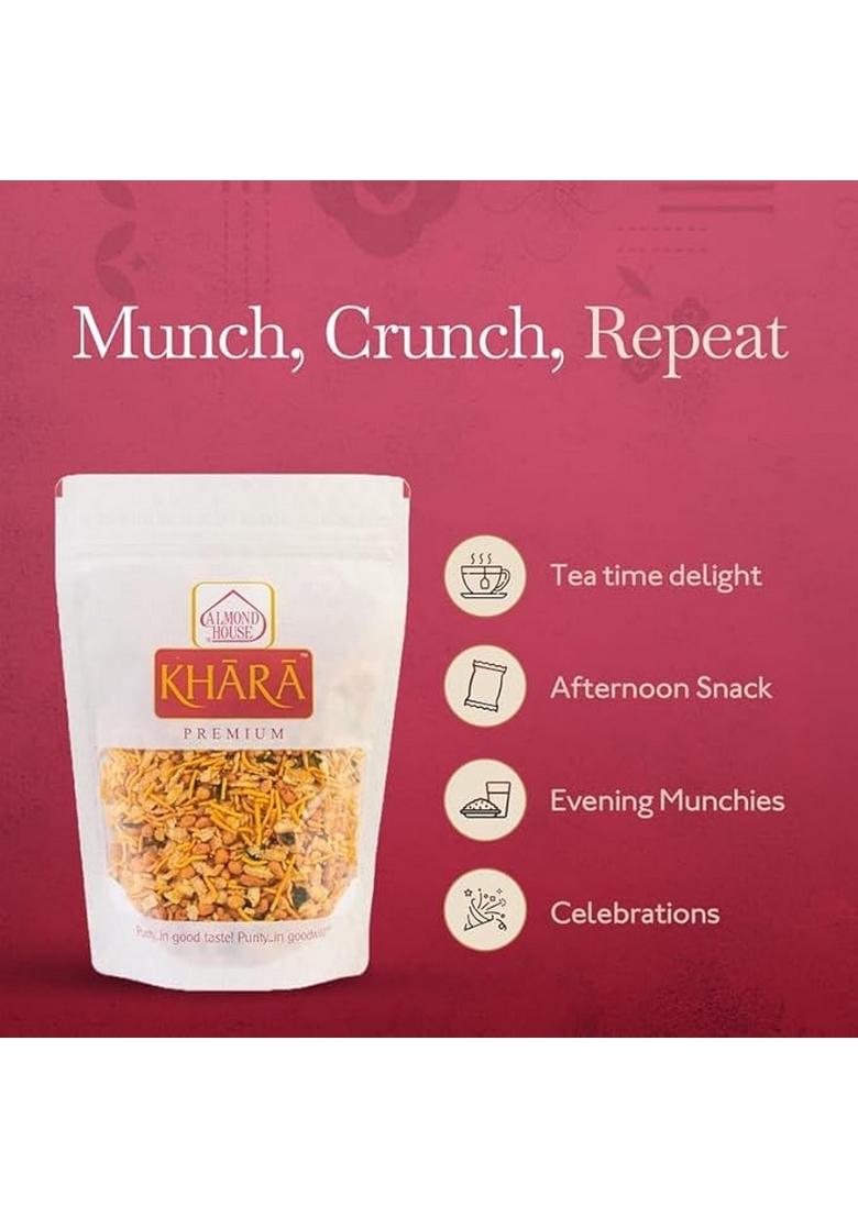 Almond House Kaju Mixture | Premium Mixture Namkeen | No maida | Healthy Snack | No Artificial flavours | Made with pure Groundnut oil | White Chudwa | Kaju Chiwda | Cashews | Tea Time Snacks | 500 gm