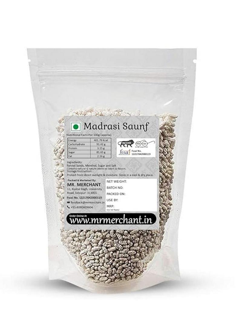 Mr. Merchant Mouth Freshener White Sweet Fennel Seeds Mukhwas (Madrasi Saunf), 400g