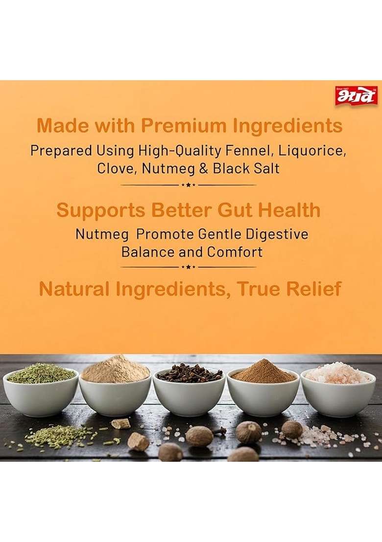 Bhave Pachak Badishep Mukhwas 350gm (3 X 100gm,1 X 50gm) | Perfect After-Meal Refresher | Blend of Powdered Badisaunf (Fennel Seeds) & Natural Ingredients - Nutmeg (Jayfal), Cloves (Lavang) & Liquorice (Jeshthmad) | No Artificial Flavours, Colors or Prese - Indya