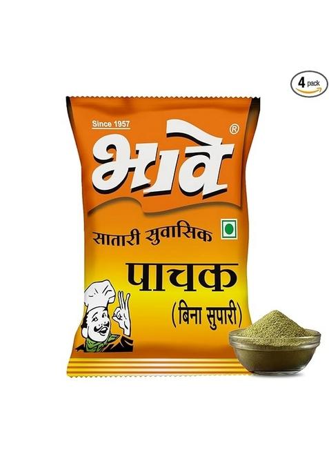 Bhave Pachak Badishep Mukhwas 350gm (3 X 100gm,1 X 50gm) | Perfect After-Meal Refresher | Blend of Powdered Badisaunf (Fennel Seeds) & Natural Ingredients - Nutmeg (Jayfal), Cloves (Lavang) & Liquorice (Jeshthmad) | No Artificial Flavours, Colors or Prese