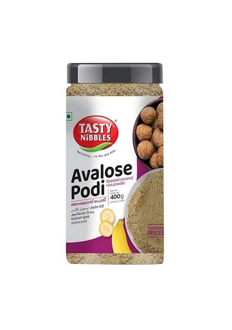 Tasty Nibbles Avalose Podi 400G | Ready To Eat |Roasted Coconut Rice Powder| Poora Podi|Pooram Varuthath| Kerala'S Traditional Tea Snack [Pack Of 1]