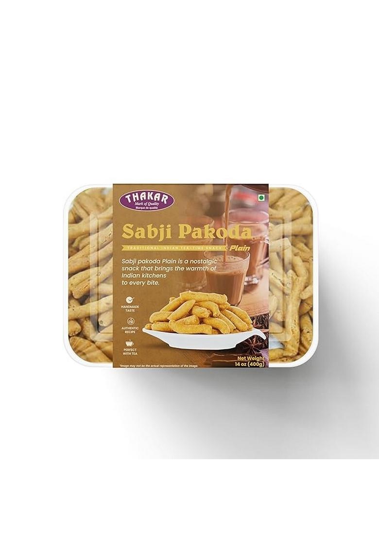 Thakar Sabzi Pakoda Plain 400G | Namkeen Indian Tea Timesnack Crispy.Indian Eveningsnack Hygienic Indiansnack.