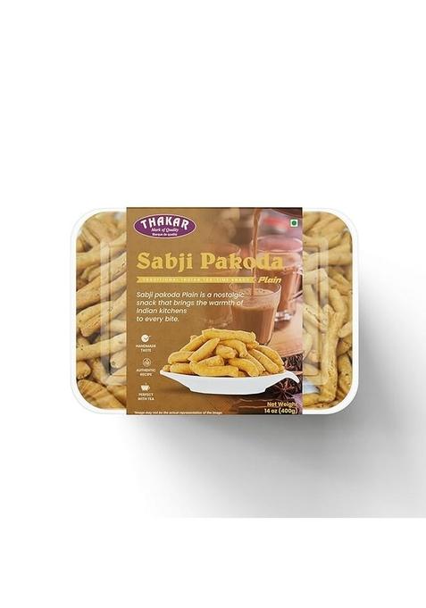 Thakar Sabzi Pakoda Plain 400G | Namkeen Indian Tea Timesnack Crispy.Indian Eveningsnack Hygienic Indiansnack.