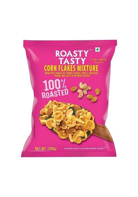 Roasty Tasty Cornflakes Mixture Roasted Namkeen 200G | Palm Oil Free Snack Replacement Of Fried & Bhujiya Ideal Millet Low Calorie Snacks - No Cholesterol, Transfat Diet Items Chivda