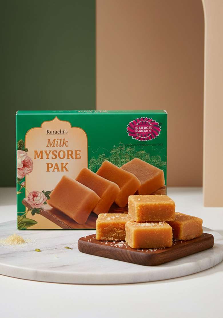 Karachi Bakery Mysore Pak, 400G | Indian Mithai Classic Flavour Melts In Mouth - Indya