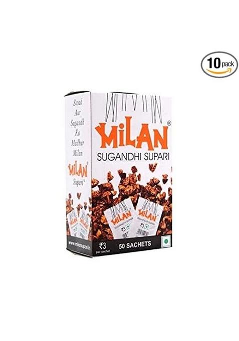 Milan Sugandhi Supari Maxi- 10 Box | Enjoy The Original Swad Aur Sugandh Ka Madhur Mouth Freshener Mukhwas Mint, 100 Gm