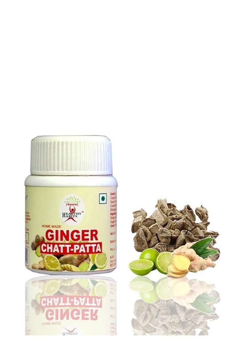 Healthy Habits By Meghsons Herbal Homemade Ginger Chatpata Mouthfreshner I Natural Flakes - Indya