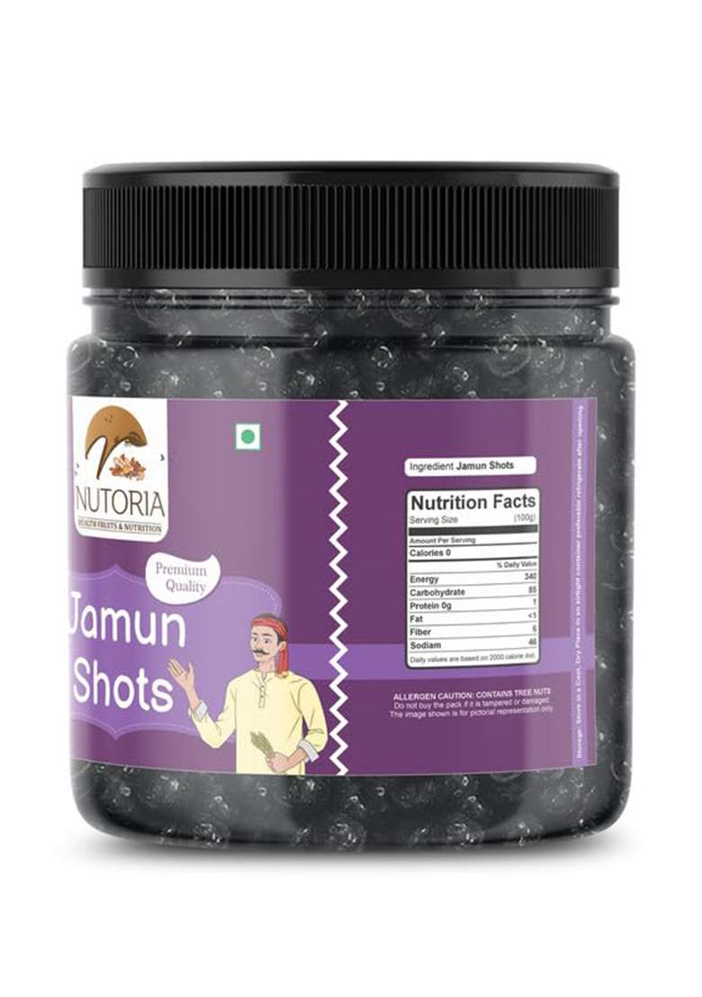 Nutoria Health Fruits & Nutrition Jamun Shots | Mukhwas khatta Meetha | Jamun Flavor Candy Laddu | Digestive Mouth Freshner | Indian Jamun Flavored Shots | Khatta Meetha Jamun Flavored Churan 500gm - Indya