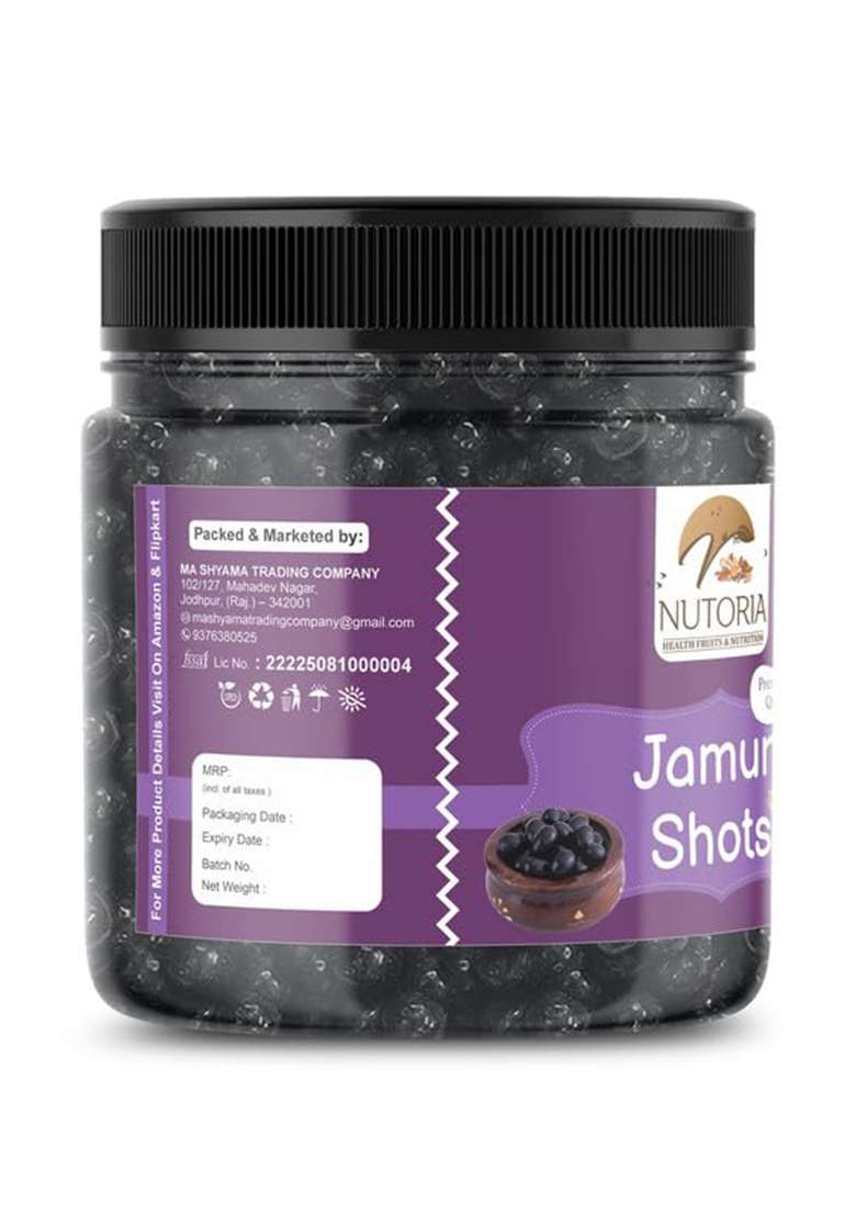 Nutoria Health Fruits & Nutrition Jamun Shots | Mukhwas khatta Meetha | Jamun Flavor Candy Laddu | Digestive Mouth Freshner | Indian Jamun Flavored Shots | Khatta Meetha Jamun Flavored Churan 500gm - Indya