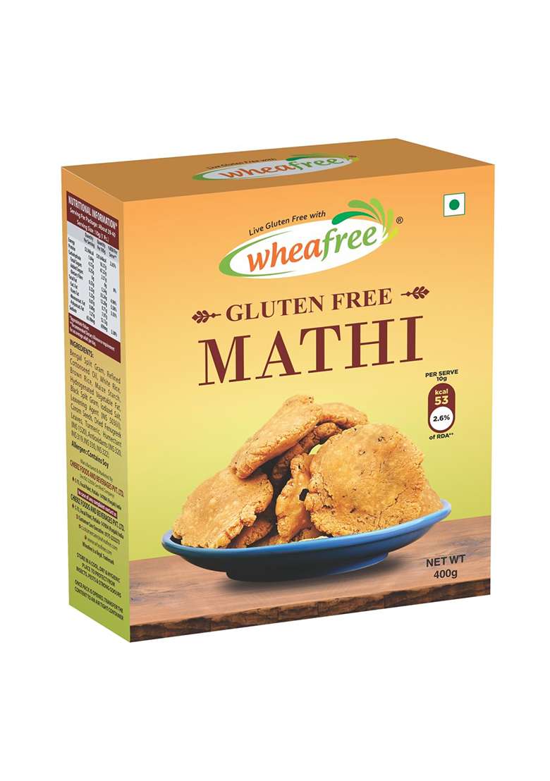 Wheafree Gluten Free Mathi (400g) | Delicious, Ready to Eat Indian Snacks | Tasty Crispy and Crunchy Savoury | Lactose Free | Best Tea Time Savoury Snacks - Indya
