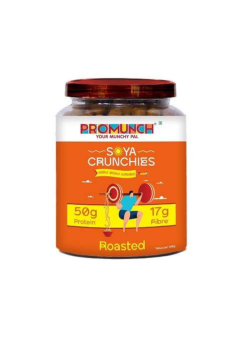 Promunch Soya Crunchies | Vegan | High-Protein | Healthy | Pack of 1, Flavour: Noodle Masala, 270g