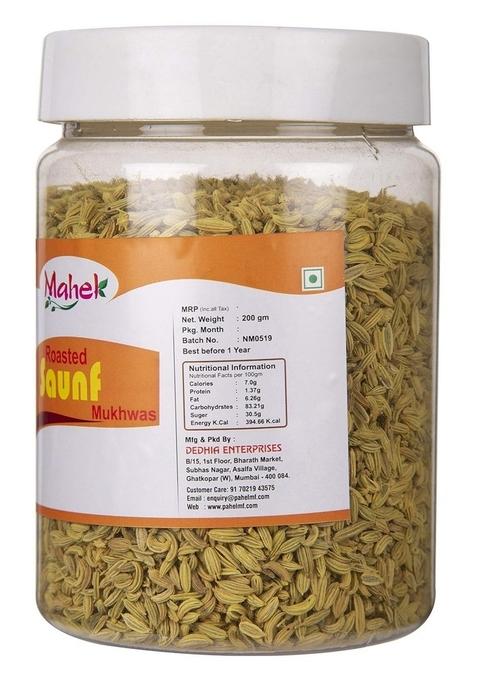 Mahek Roasted Roasted Fennel Seeds/Saunf Mukhwas | Mouth Freshener 200 Gram (Pack of 1)