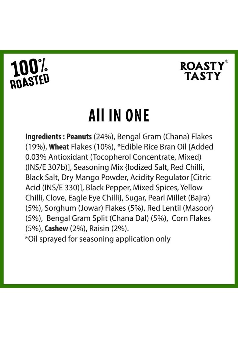 Roasty Tasty All in One – No Onion No Garlic Roasted Namkeen | 125g x 3