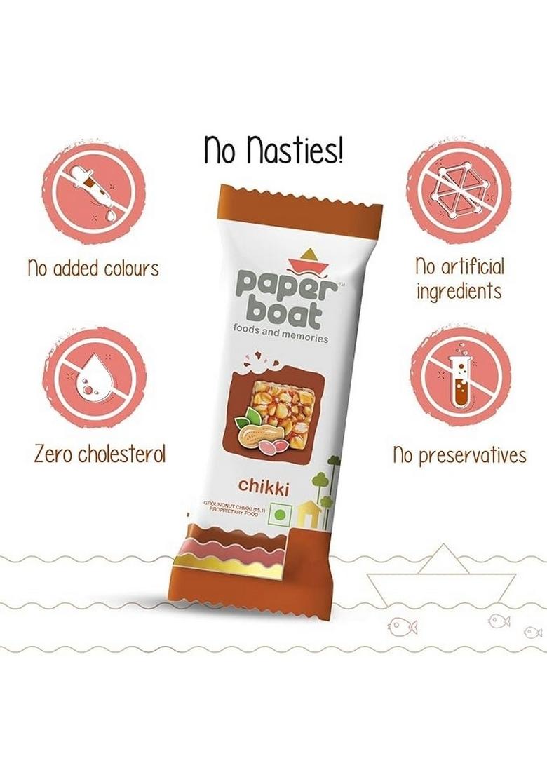 Paper Boat Chikki Jar – Peanut Jaggery Bars | 800 g (50 x 16g)